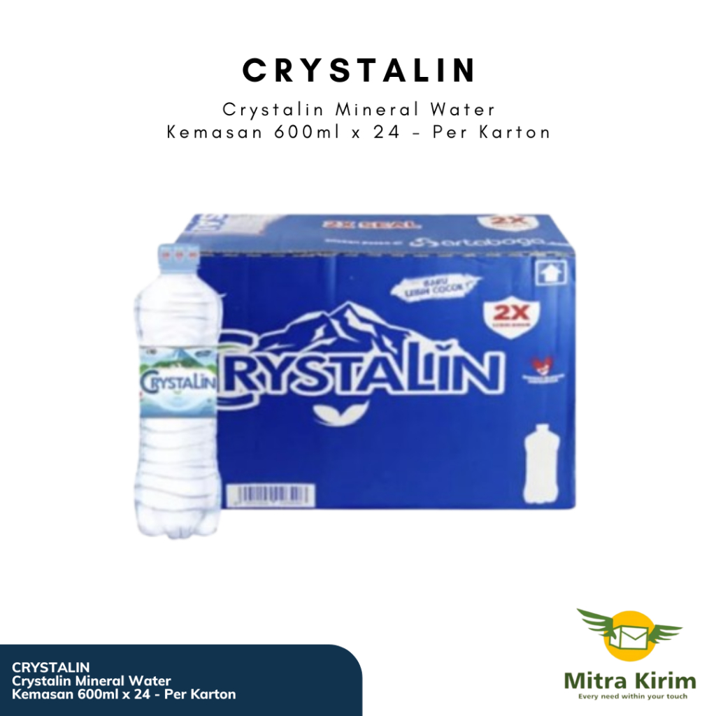 

Crystalin Air Mineral Kemasan 600ml x 24 - Per Karton