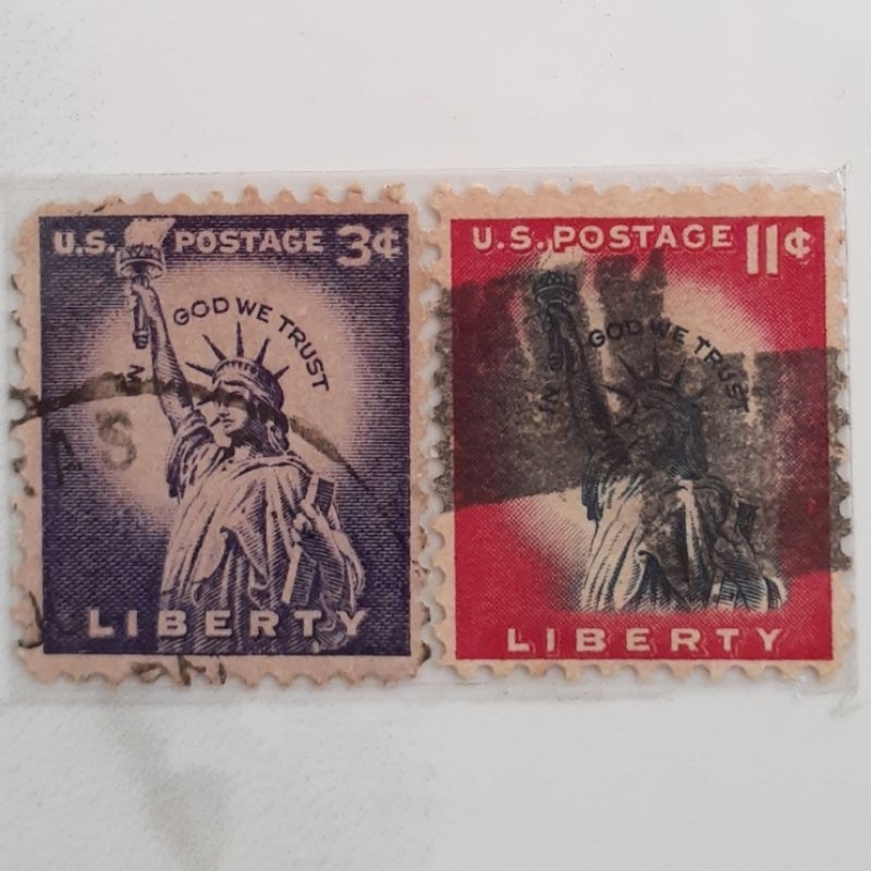 

Perangko USA Liberty Issue Tahun 1954 set 2pcs