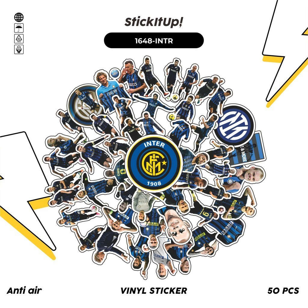 

COD✨ 100 Pcs Stiker Pack FOOTBALL SERIES INTER MILAN Lucu Aesthetic Vynil Waterproof untuk Freebies Sticker Buku Journal Casing HP Laptop