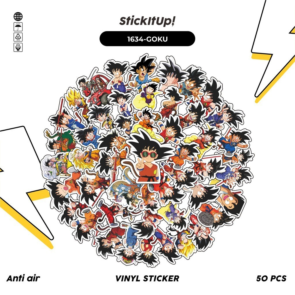 

COD✨ 100 Pcs Stiker Pack DRAGONBALL KID GOKU Lucu Aesthetic Vynil Waterproof untuk Freebies Sticker Buku Journal Casing HP Laptop