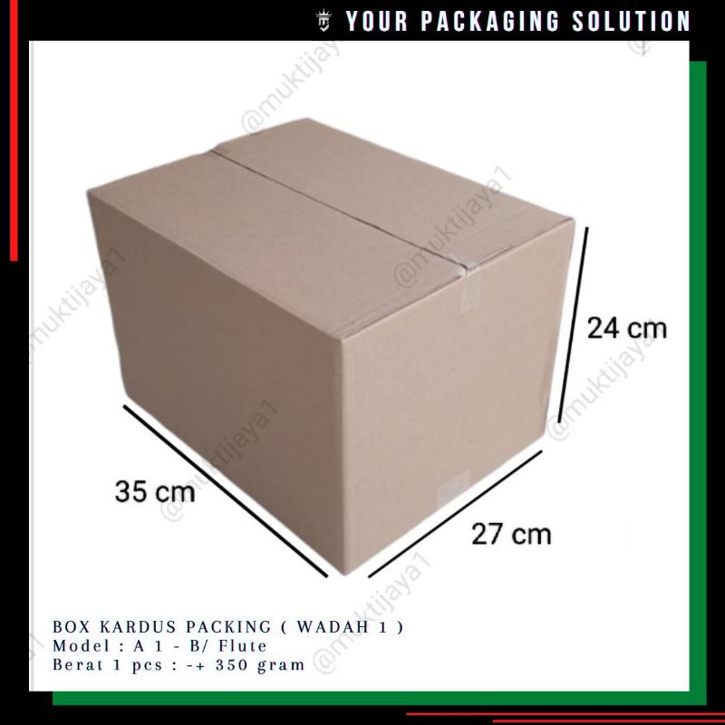 

BOX WADAH 1 • 35x27x24cm • Kotak || Kardus || Karton || Sembako || Kardus Besar ll Box Jumbo.