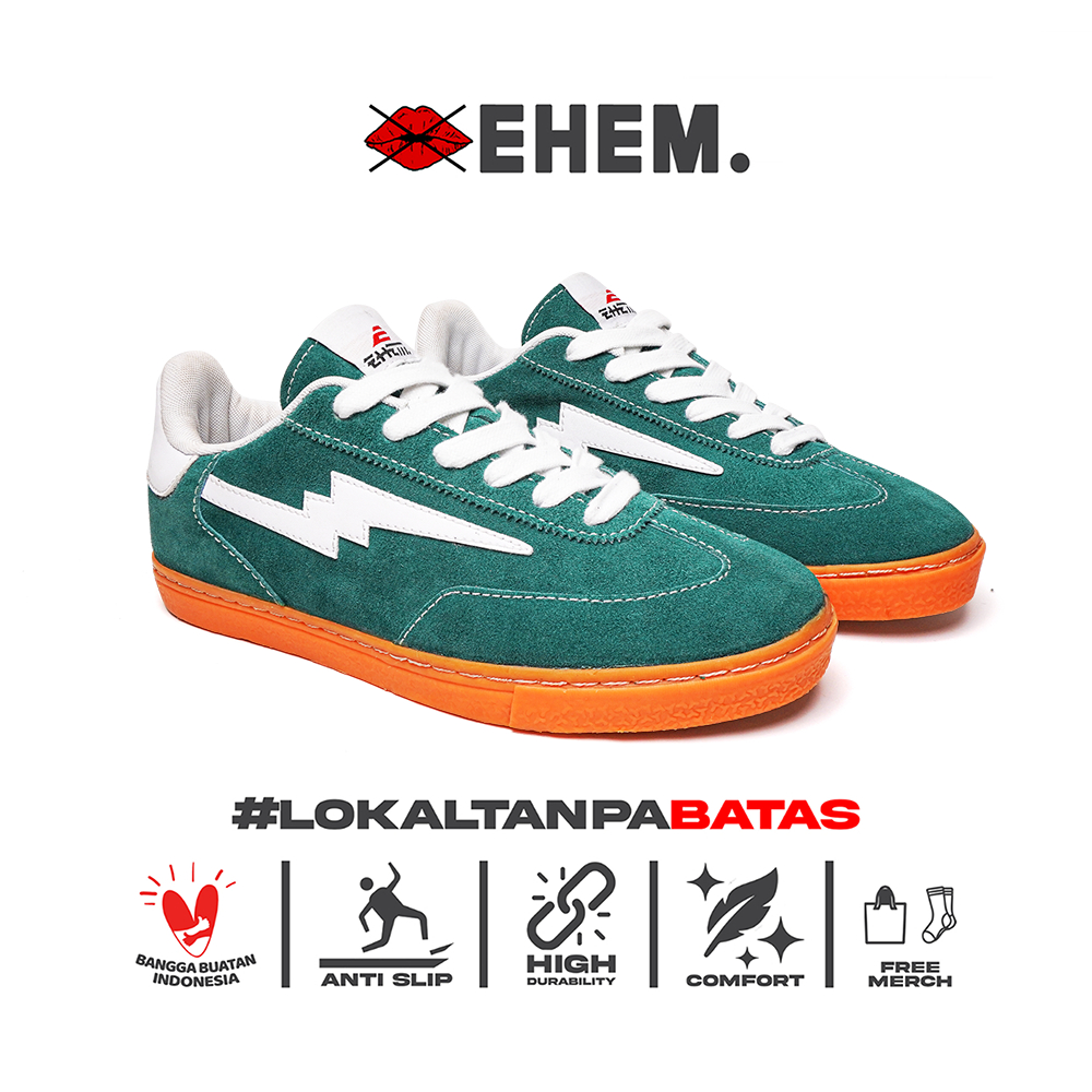 Ehem - Sepatu Sneakers Unisex Pria Wanita Dexter Suede Green