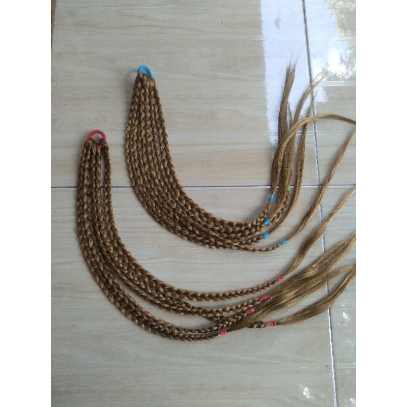Rambut Sambung iket tengah warna pirang panjang 60cm