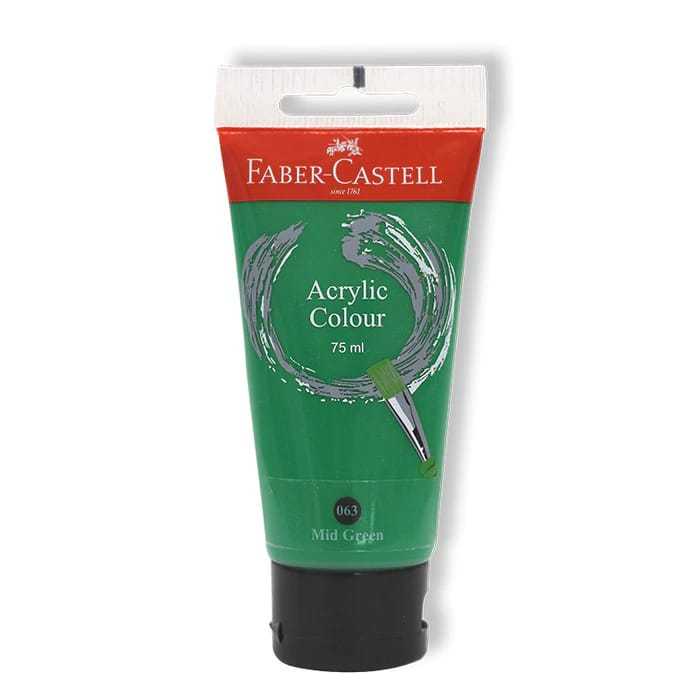 

FABER 187563 ACRYLIC COLOR 75ML MID GREEN / CAT CAKRILIK WARNA MID GREEN 75ML TUBE