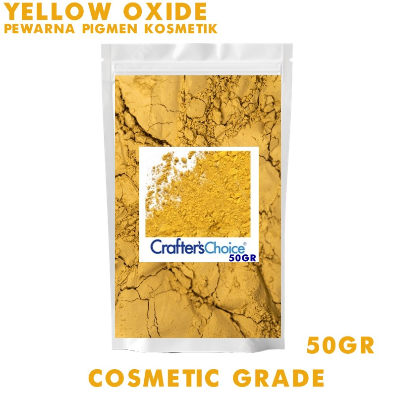 

PEWARNA BUBUK PEWARNA KOSMETIK KUNING YELLOW OXIDE MEREK CRAFTER USA 50GR