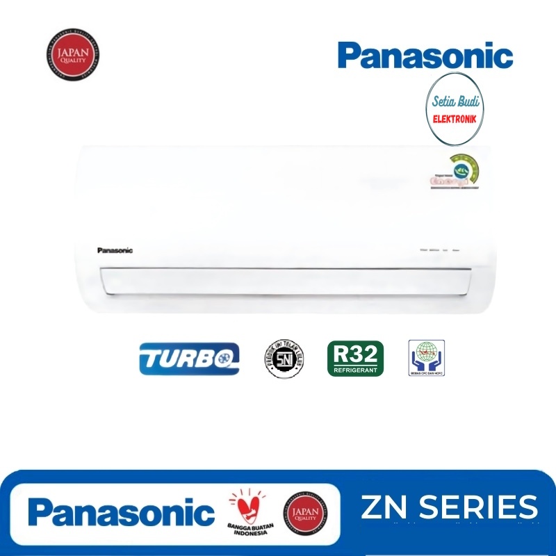 AC PANASONIC 1 PK CS/CU ZN9YKP ZN 9YKP Split Standard Hemat Listrik