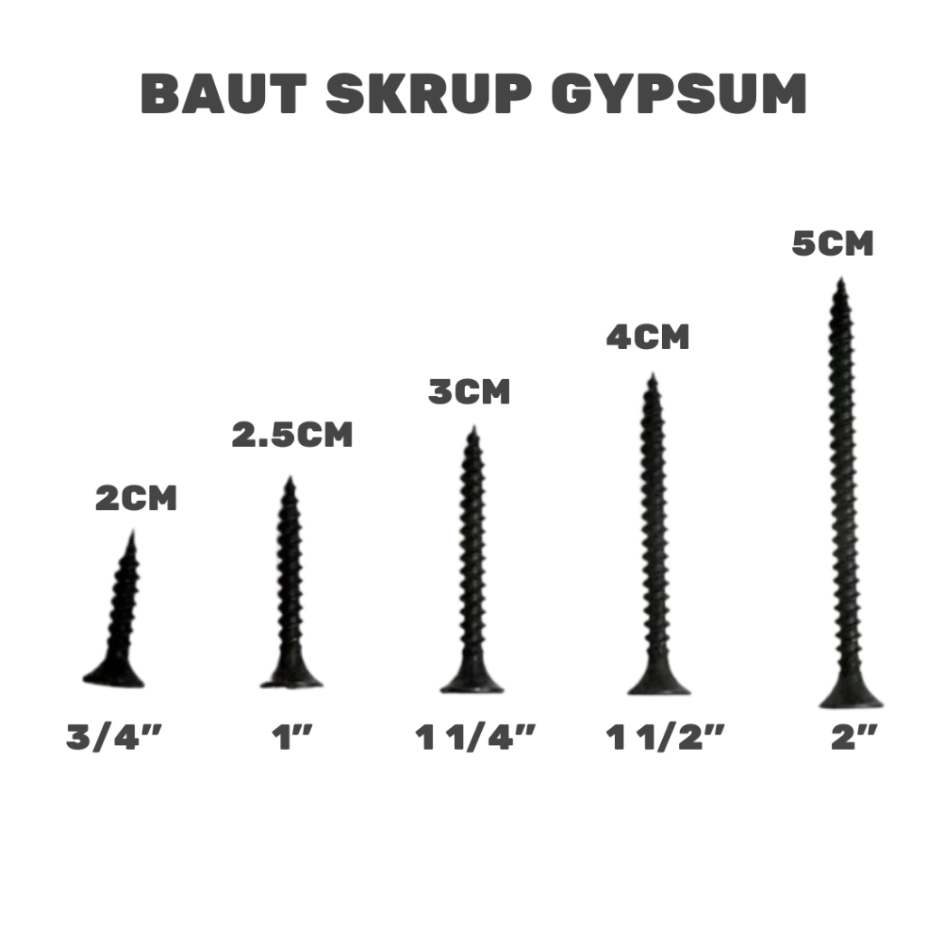 baut skrup gypsum, sekrup gypsum, baut gypsum hitam, sekrup gypsum hitam, baut gypsum drywall, sekru