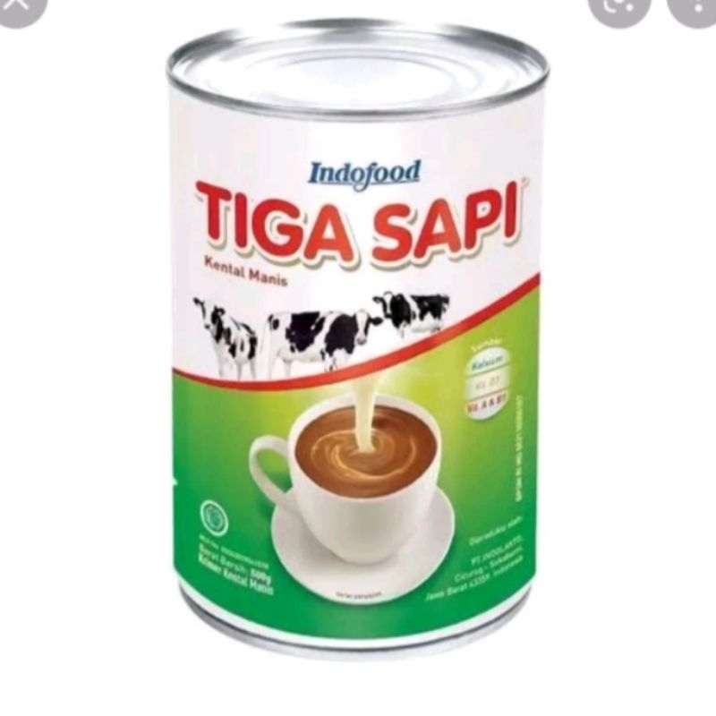 

susu kaleng kental manis cap tiga sapi