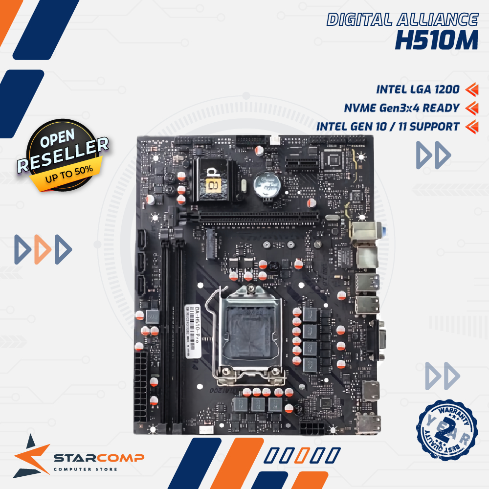 Digital Alliance H510M Mainboard Intel LGA 1200 NVMe