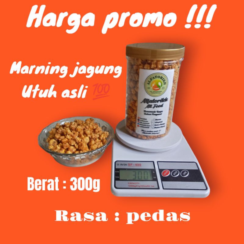

MARNING JAGUNG PEDAS 300G DENGAN VARIAN RASA DI ETALASE LAIN ADA KEJU JAGUNG BAKAR RUMPUT LAUT SAPI PANGGANG