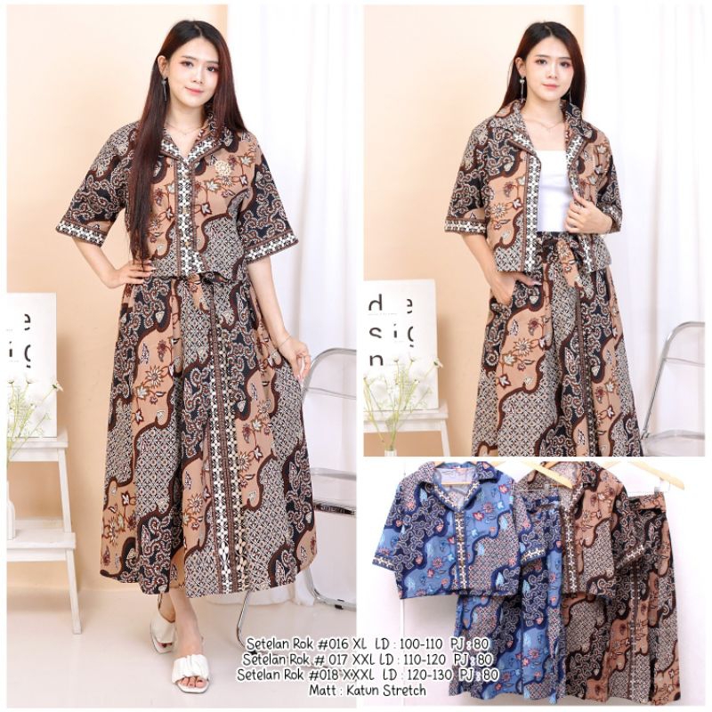 stelan rok batik