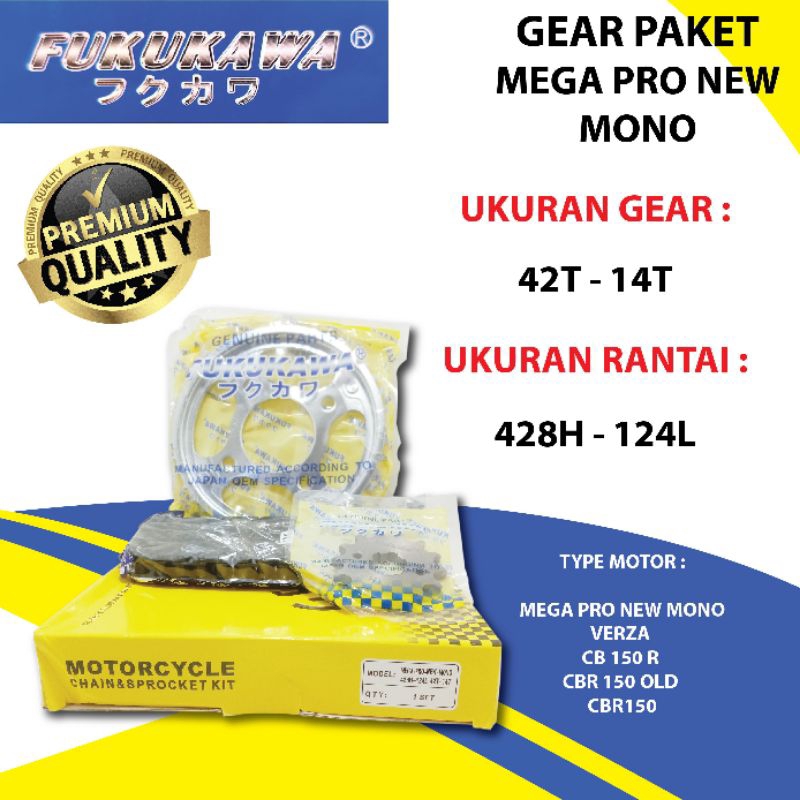 GIR SET/GEAR PAKET MEGAPRO NEW MONO FUKUKAWA MURAH SURABAYA