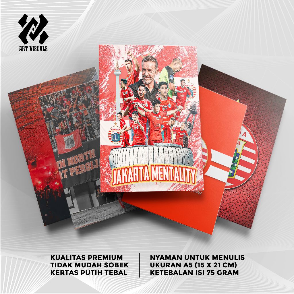 

Buku Tulis Custom Tema Tema Sepakbola Persija Jakarta Terlengkap Termurah Model Bebas Pilih Foto / Buku Tulis Sekolah / Buku Catatan