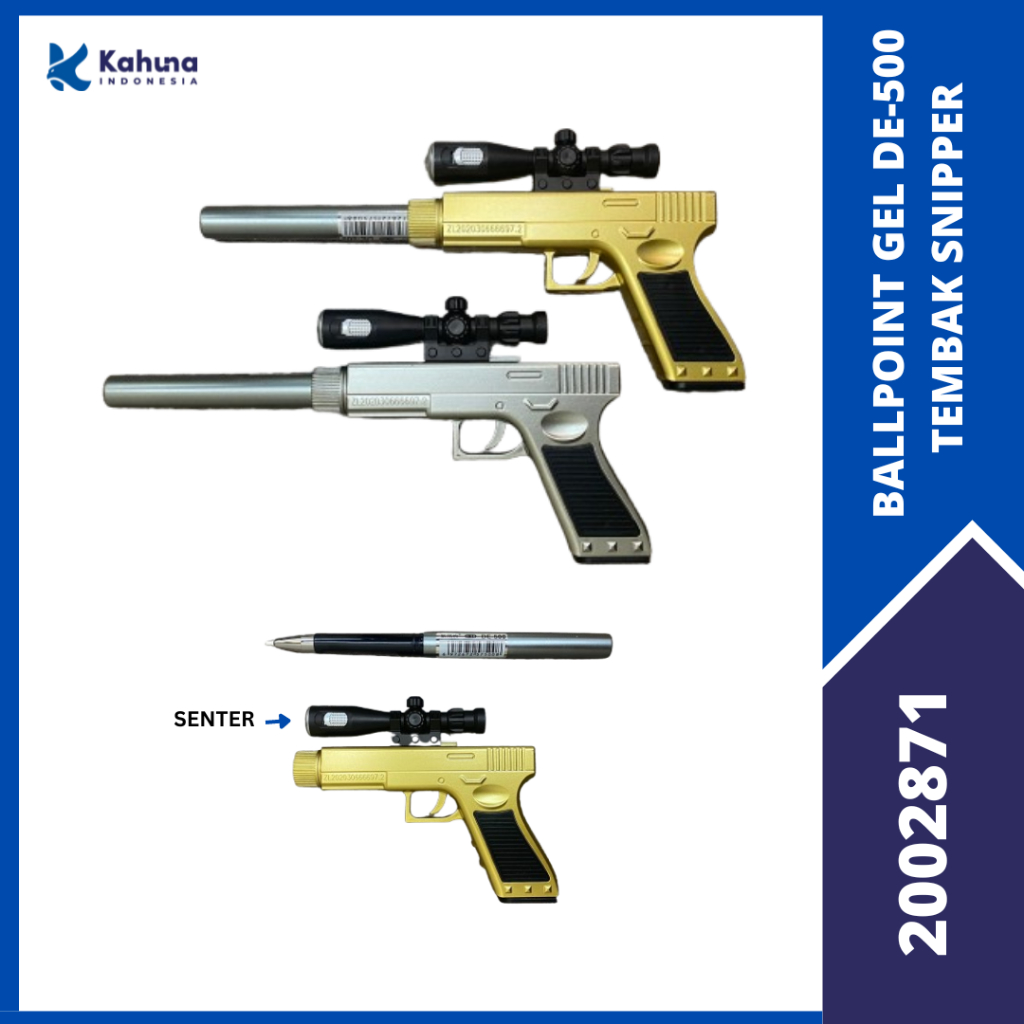 

BALLPOINT/BOLPEN/PULPEN TEMBAK PISTOL MAINAN UNIK SNIPER DE-500 [2002871]