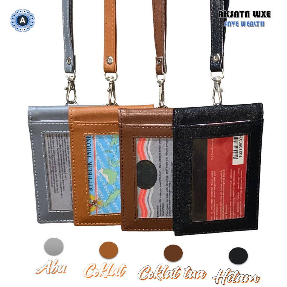 

ID Card Holder Name Tag Kerja Lanyard Kulit Imitasi Tempat Kartu Nama Kartu Pengenal Gantungan Kartu Karyawan