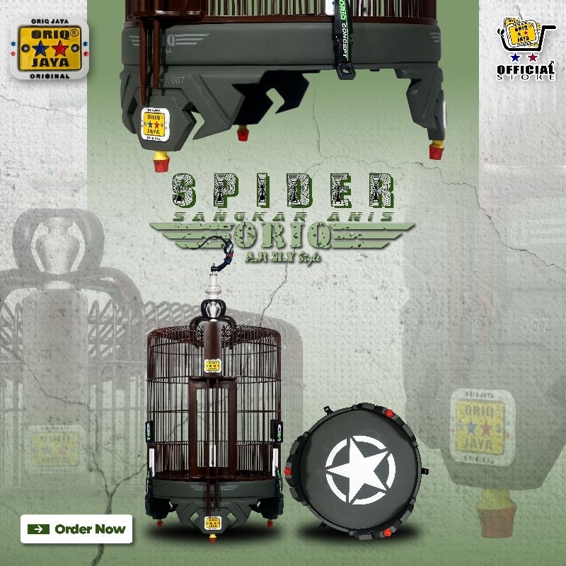 Sangkar Anis Spider Army Oriq Jaya D38cm