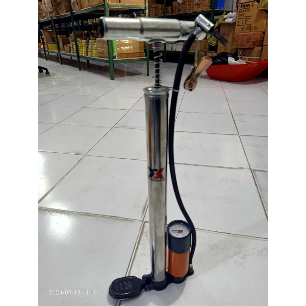 POMPA ANGIN TABUNG +METER//POMPA RODA BAN SEPEDA MANUAL YSK/TOSITA