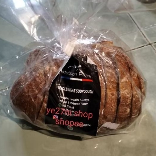 

Maison Pierre Wholewheat Sourdough Bread 500gr perbungkus