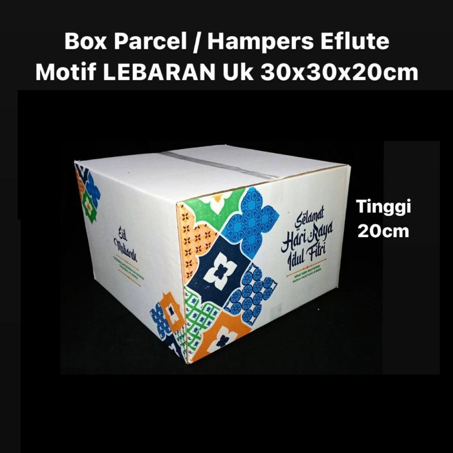 

( 5 pcs ) Kotak Box Parcel Lebaran Kotak Dus Motif 30x30x20 cm Packaging Oleh Oleh Idul Fitri