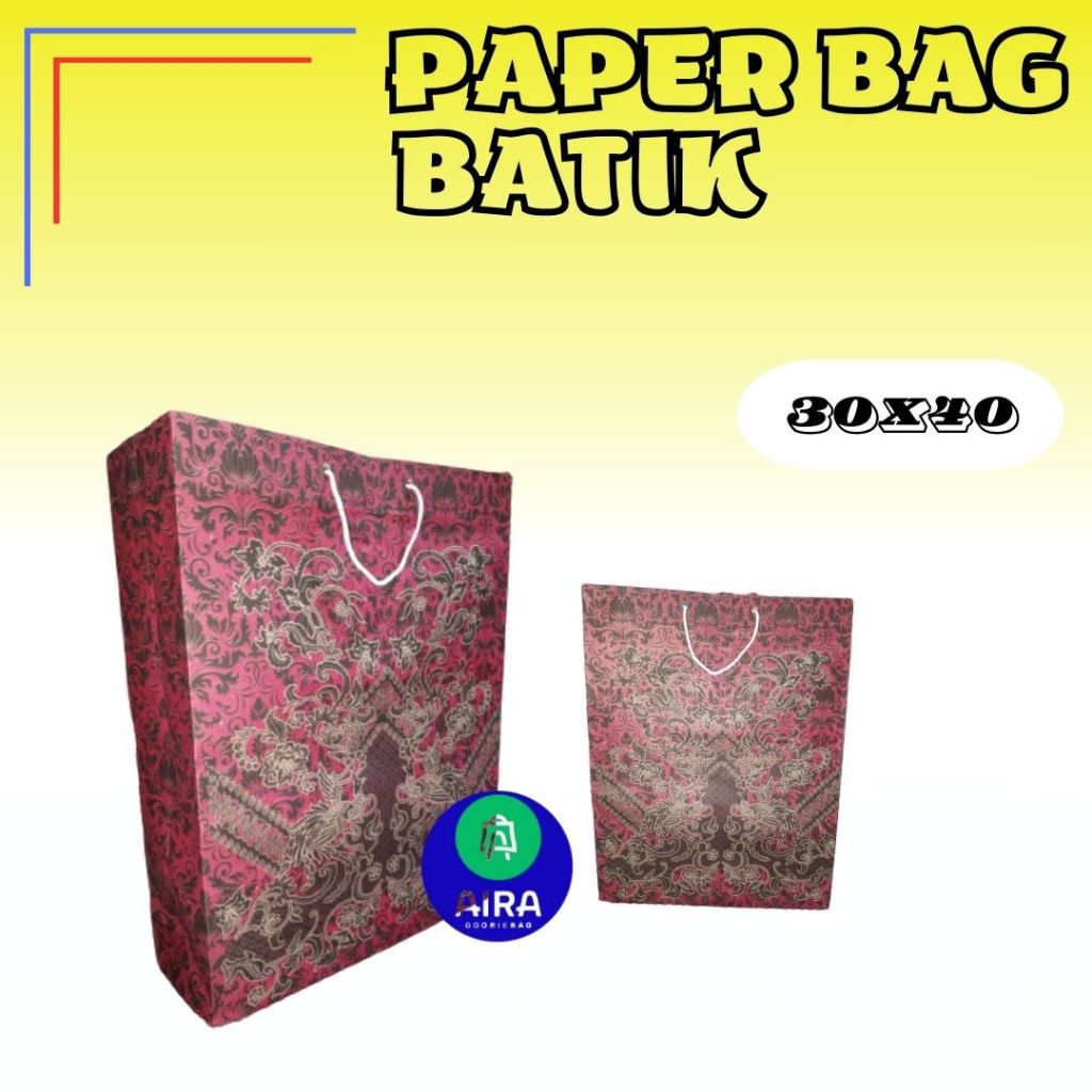 

Paperbag Batik uk 15x20 - 20x25 - 22 X 30 - 25x35 - 30x40 isi 1 lusin