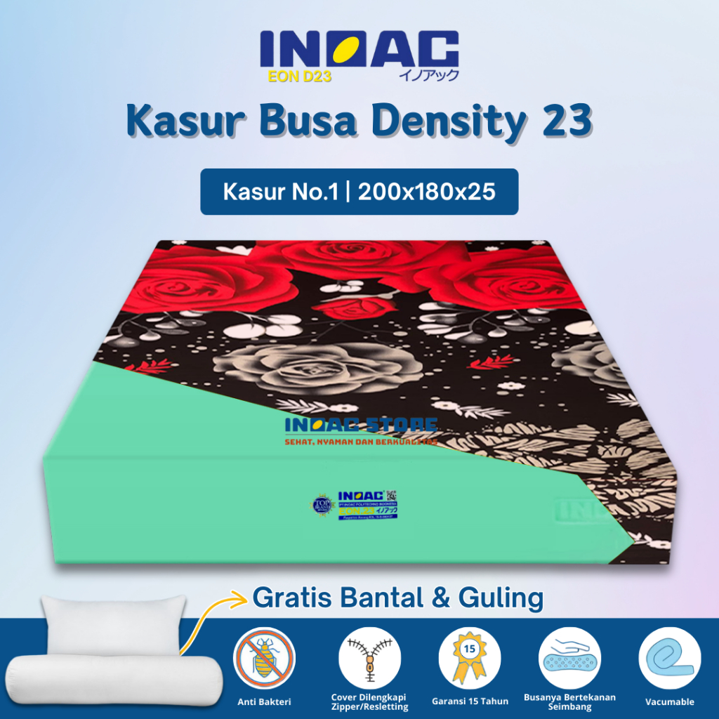 (200x180x25) Kasur Busa INOAC Asli No 1 Tebal 25 cm Garansi 20 Tahun Anti Kempes Murah - Inoac Store
