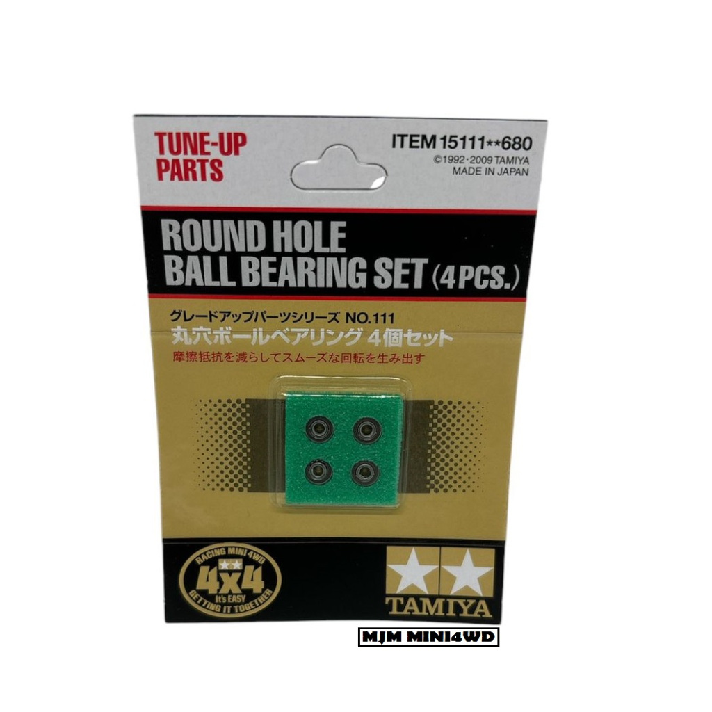 Tamiya 15111 Round Hole Ball Bearing Set (4pcs) Bearing Roda Original Tamiya
