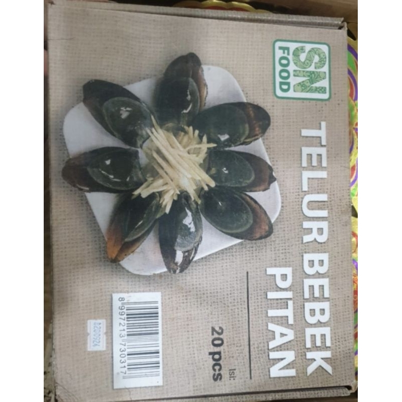 

Telur Pidan/Telur Bitan/Telur Bebek Pidan SN Food isi 20butir