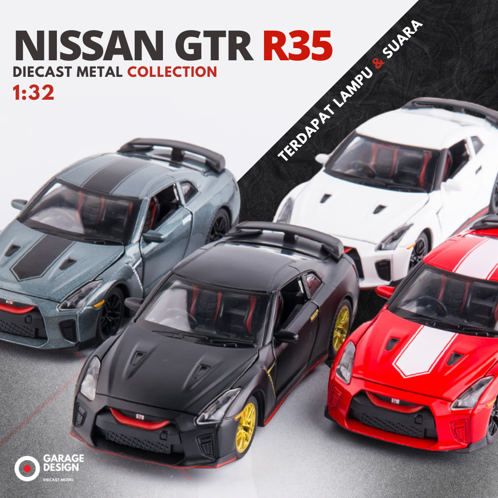 Miniatur Diecast Mobil Nissan GTR R35 Diecast 1:32 - Miniatur Mobil Pajangan GTR R35 JDM Car 1/32