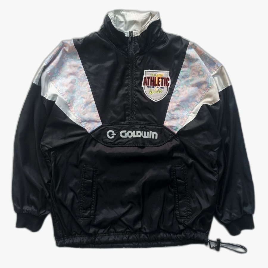 jaket vintage Goldwin x Mighty Mouse halfzip windbreaker jacket