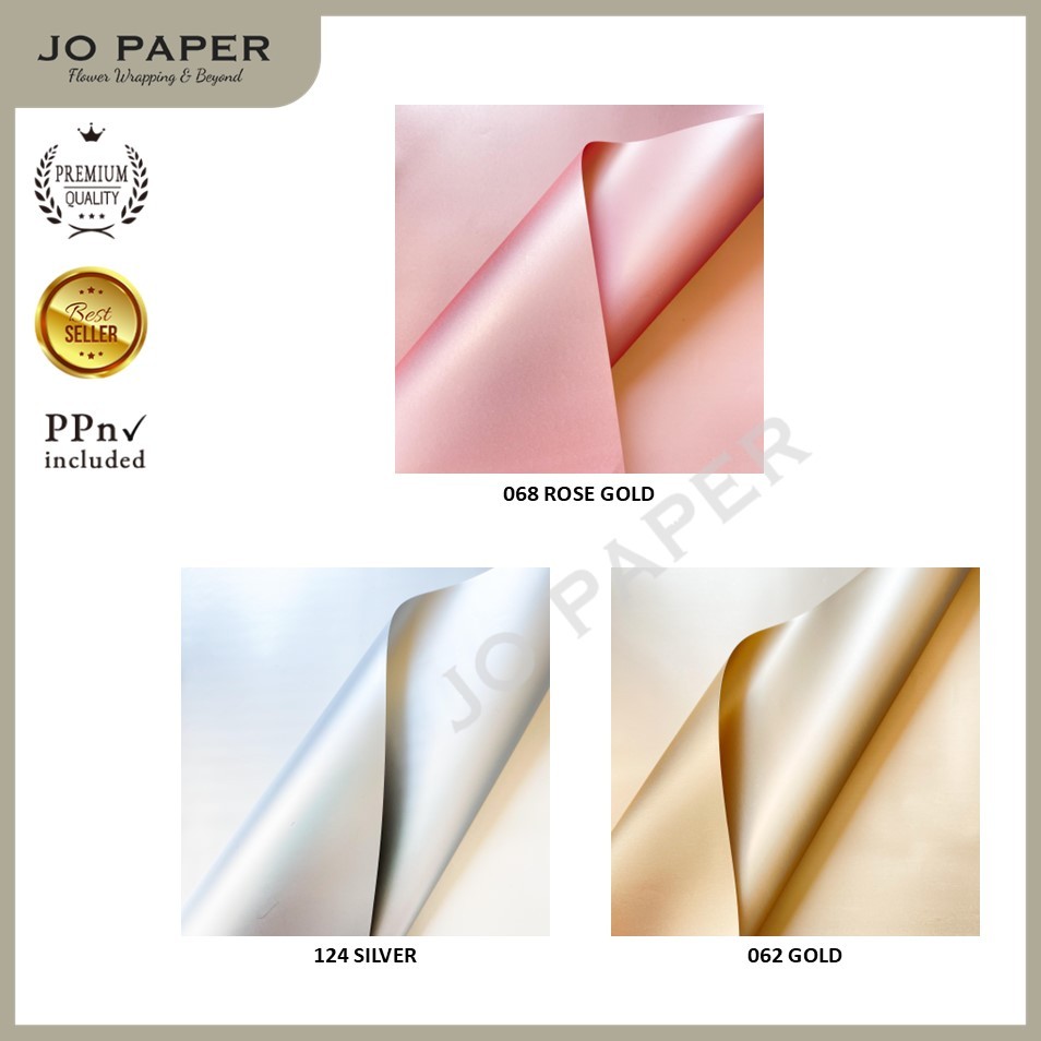 

[20 LEMBAR] Flower Wrapping Paper Polos Glossy PREMIUM Cellophane Kertas Buket Bunga Kertas Kado
