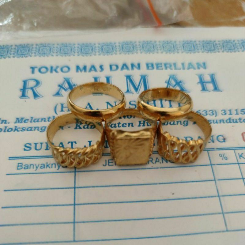 Perhiasan Emas Cincin 24Karat 7gr