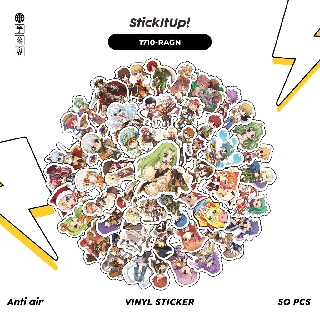 

COD✨ 100 Pcs Stiker Pack RAGNAROK ONLINE GAME CHIBI CHARACTER Lucu Aesthetic Vynil Waterproof untuk Freebies Sticker Buku Journal Casing HP Laptop