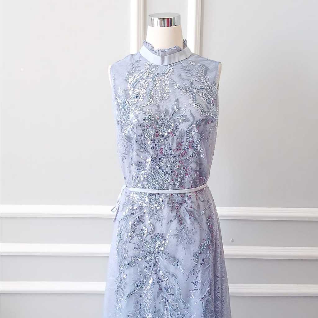 Sapphire Dream Dress | Gaun [Pesta Dewasa Perempuan Cewek Wanita | Gaun brokat/kebaya modern Premium
