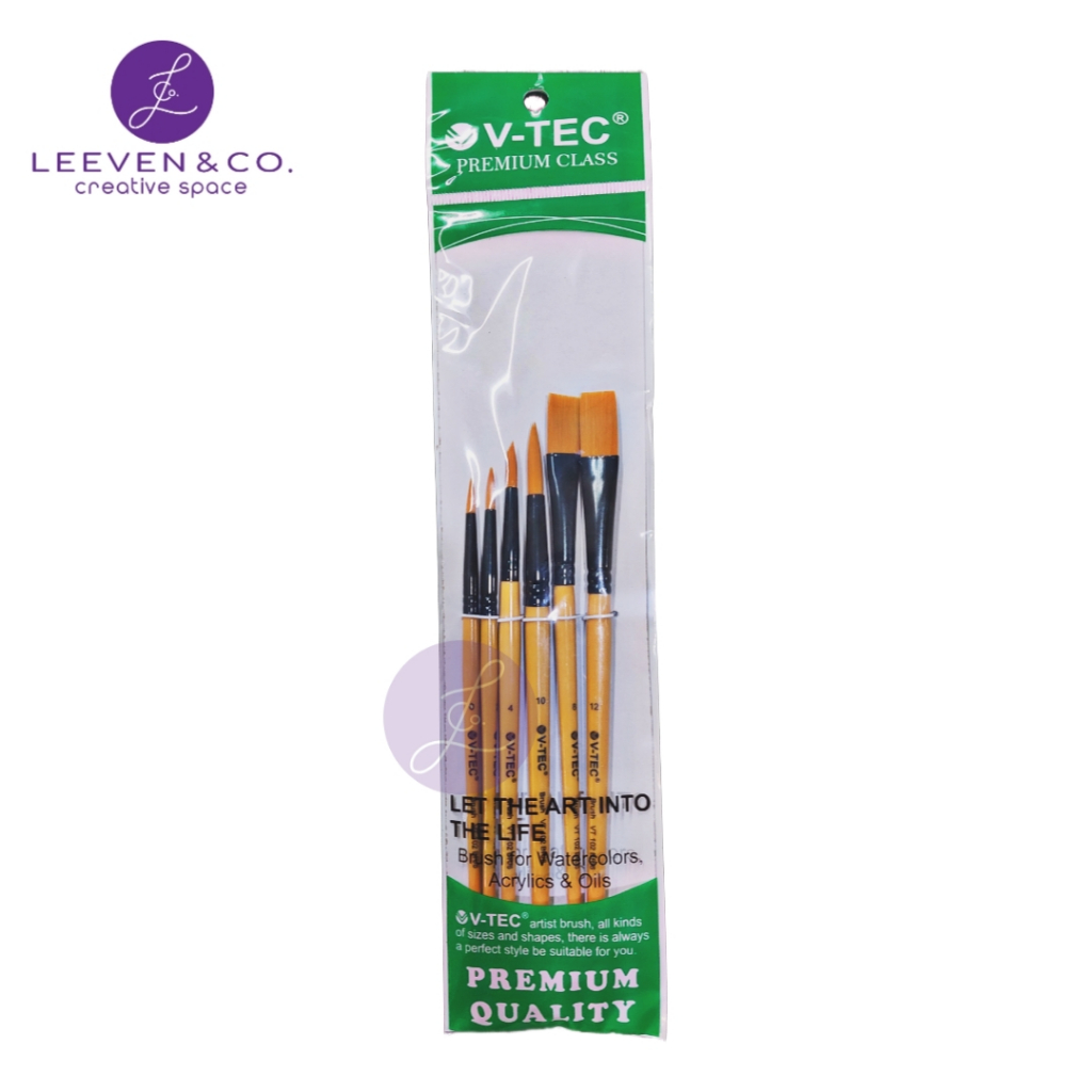 

V-TEC ARTIST BRUSH / KUAS LUKIS TYPE VT 102 BR/6 - SET 6