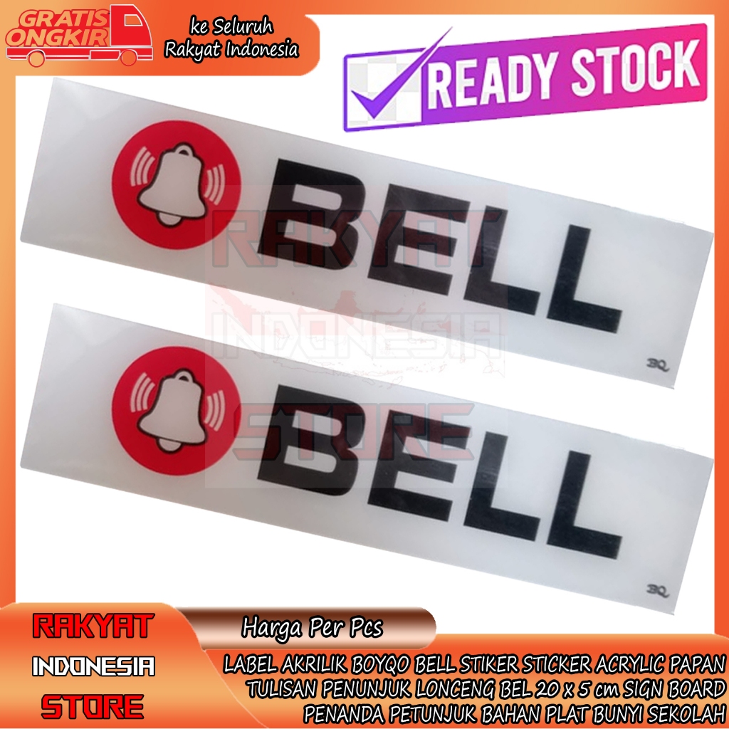 

Label Boyqo Bell Sticker Akrilik Acrylic Stiker Papan Tulisan Penunjuk Lonceng Bel 20 X 5 Cm Sign Board Acrylik Akrilic Sekolah Kantor Rumah Tulis Penanda Tanda Lounceng Suara Pertanda Tamu Datang