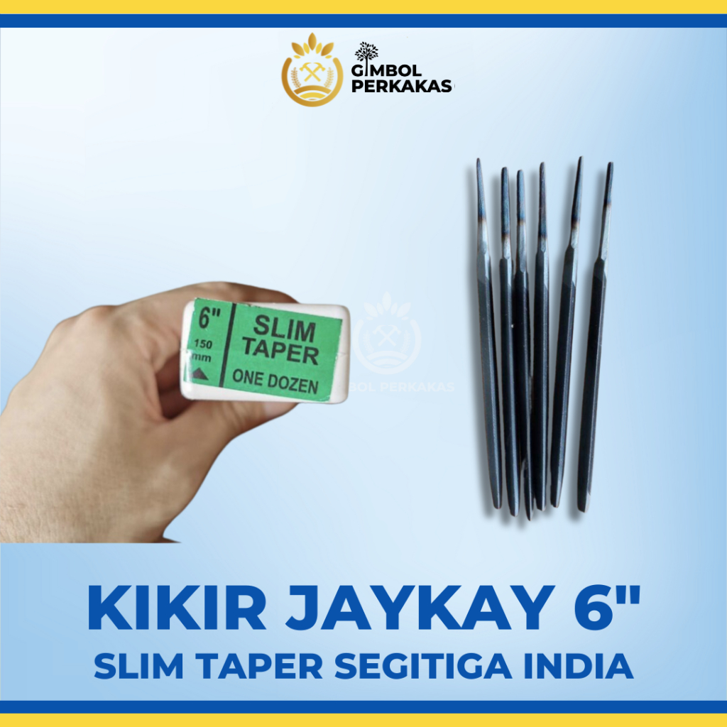 Kikir india [12pc/1box] Segitiga Gergaji JK Files Company 3" / 3,5" / 4" / 5" / 6 inch Lusinan
