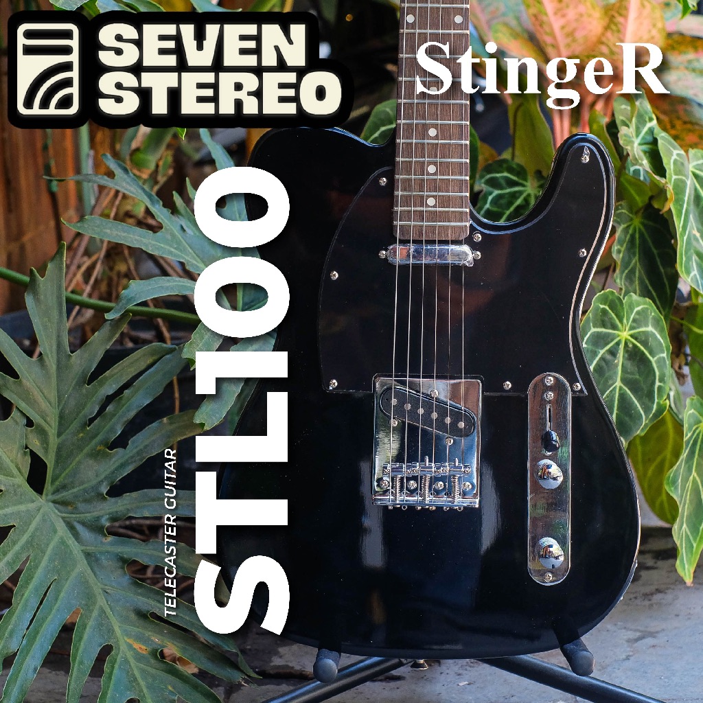 Stinger STL100 Telecaster Model Electric Guitar Black
