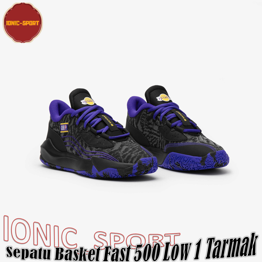 Sepatu Basket Anak & Dewasa Tarmak Fast 900 Low 1 NBA Shoes Basketball - Lakers/Hitam