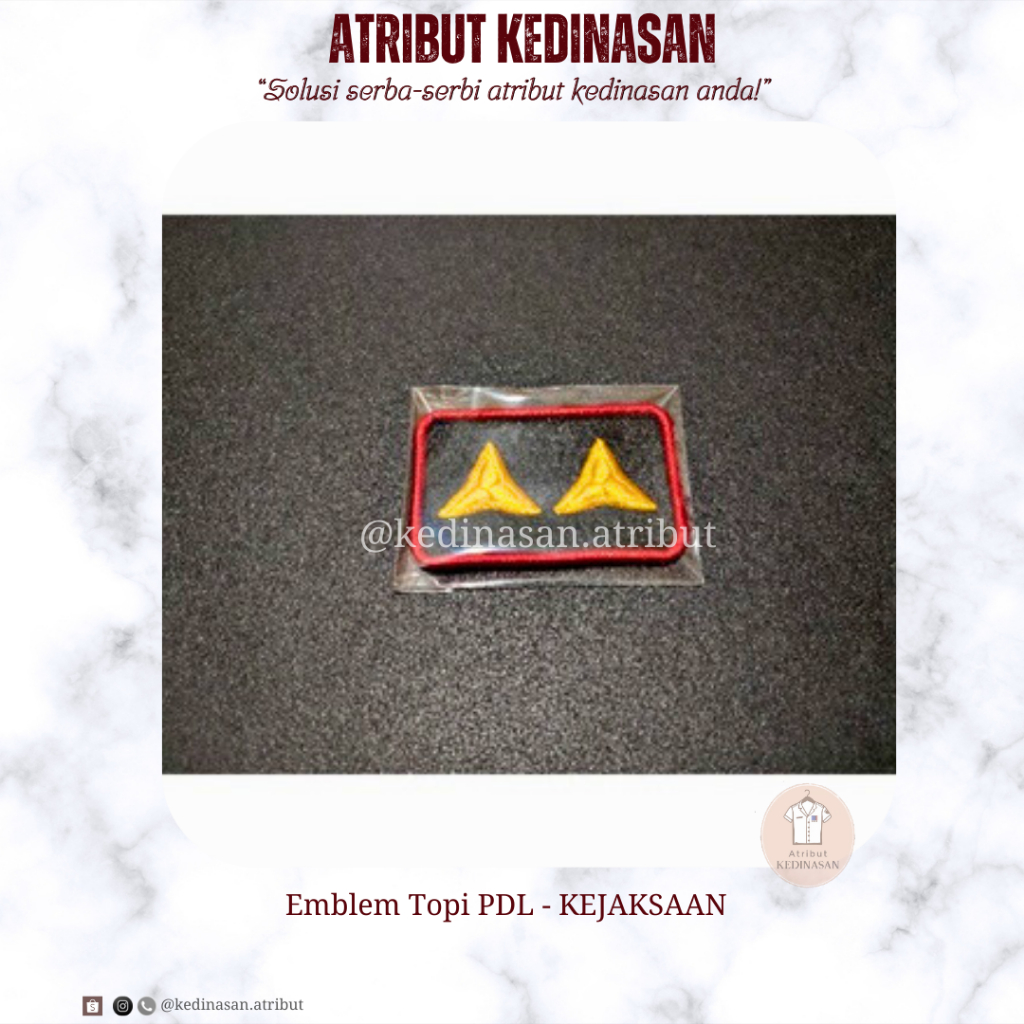 Emblem Topi PDL Pakaian Dinas Lapangan Kejaksaan