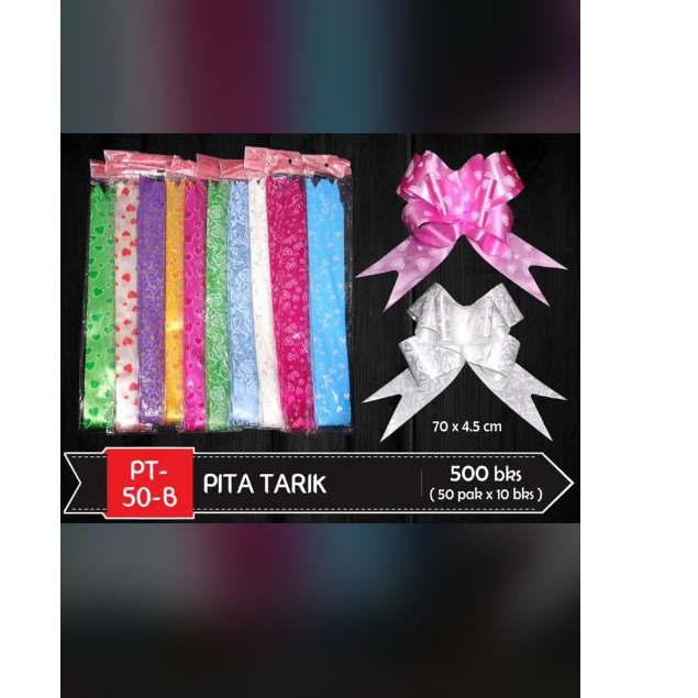 

Pita tarik Motif 50mm pita serut 1pack (isi:10pcs)