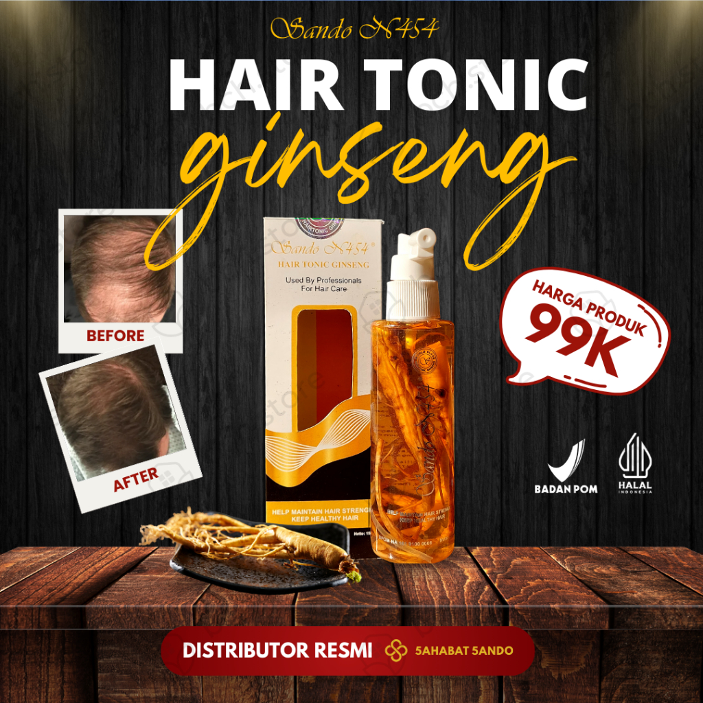 Peratawan Rambut Rontok Sando N454 Hair Tonic, 150 ML Jaminan Original