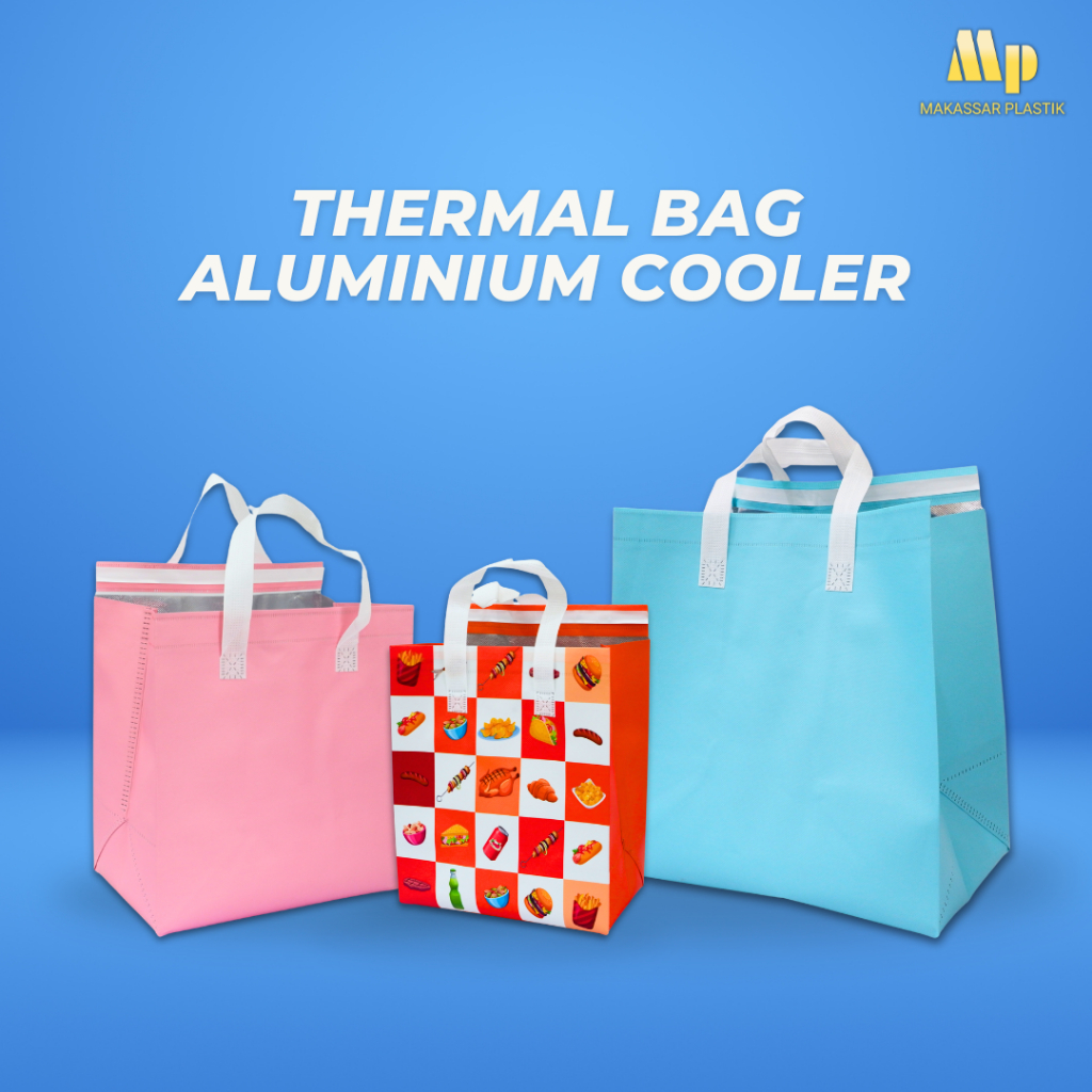 THERMAL BAG ALUMUNIUM COOLER / TAS BELANJAAN MAKANAN BEKU / TAS PENYIMPANAN MAKANAN DAN MINUMAN DING