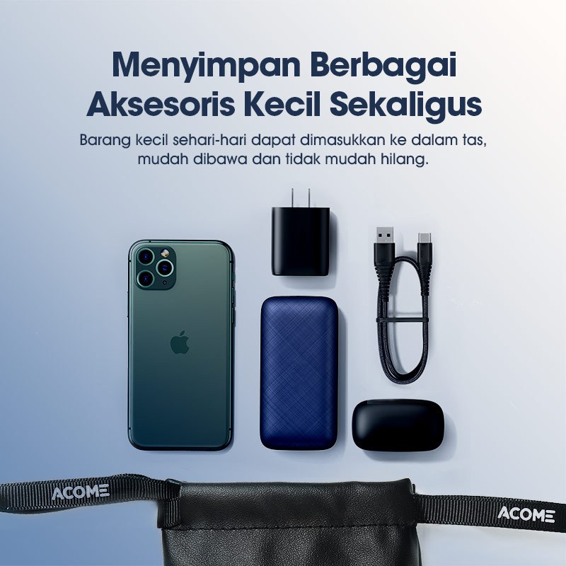 Promo 7.7 VIVAN X ACOME Pouch Powerbank Universal ATP01 Multifunction Pouch For Handphone Powerbank