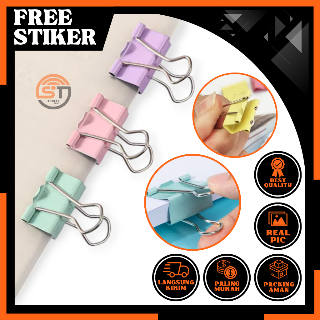 

1PCS Binder Clip Mini Motif Polos Pastel Penjepit Kertas Clips Warna Fancy Ukuran Kecil Perlengkapan Sekolah Kantor Paper Klip A087