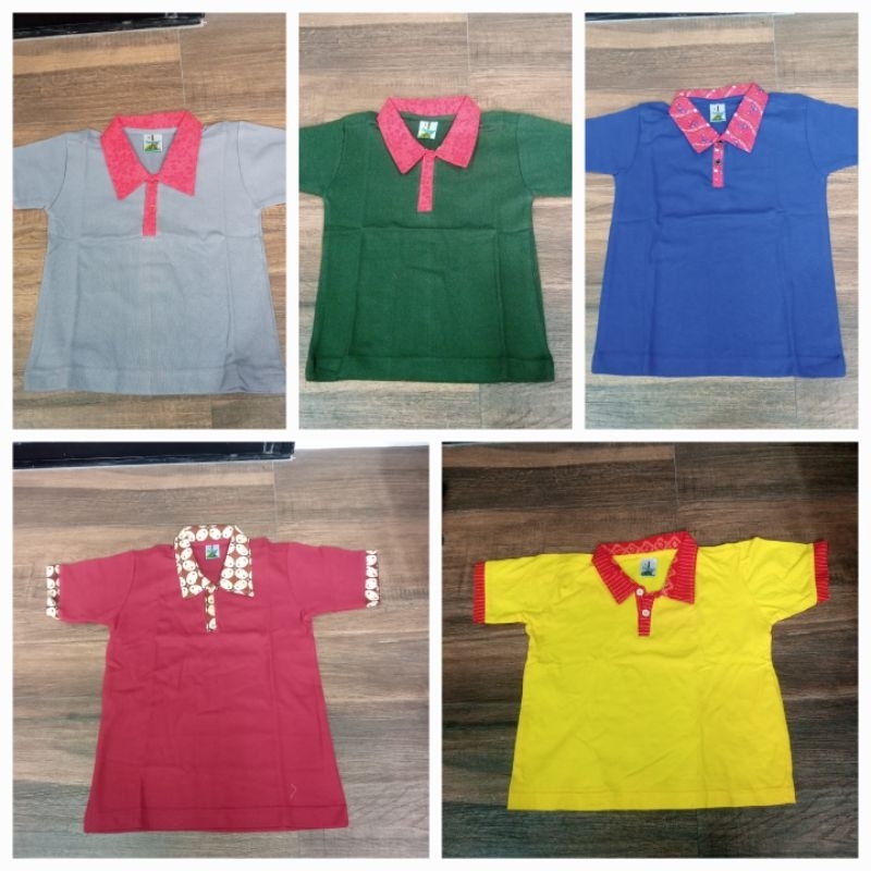 POLO SHIRT KAOS KERAH BATIK ANAK 2y 3y 4y 5y 6y Bahan halus Adem GOOD QUALITY