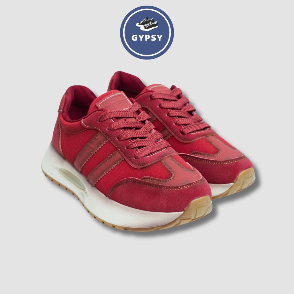 Gypsy - Sepatu Sneakers Wanita Bahan Pu Kualitas Nyaman Kekinian Korea Style Kasual Hazel