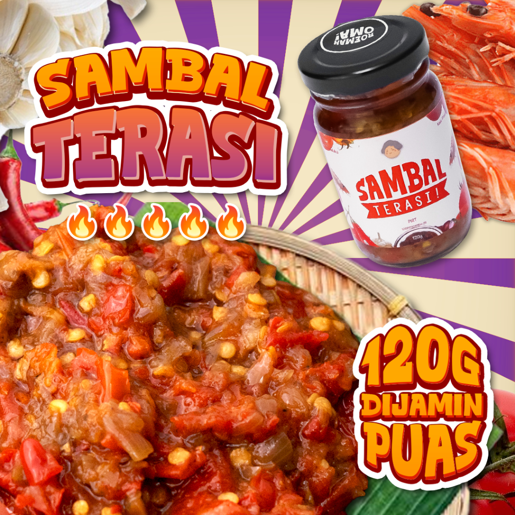 

BARU! Sambal Roemah Oma - Sambal Terasi 120g Gurih Asin Pedas