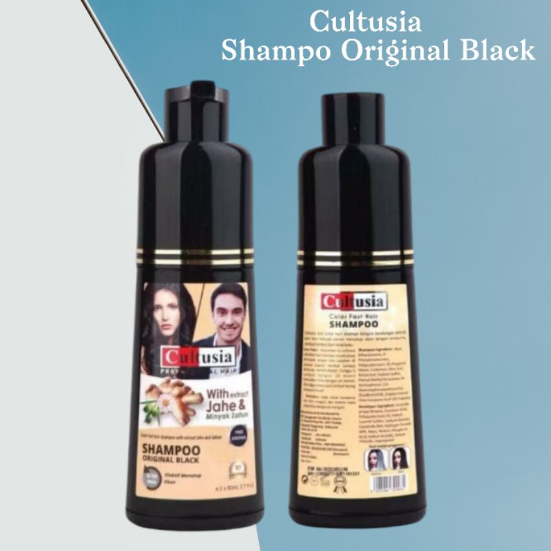 Cultusia Shampo Coloring Original Black With Jahe | Shampo Penghitam Penghilang Uban