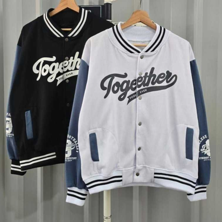 JACKET VARSITY BASEBALL OVERSIZE | TOGETHER JACKET BASABALL WANITA OVERSIZE KEKINIAN