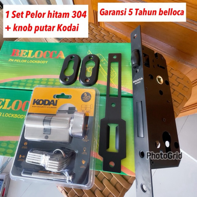 BODY PELOR PINTU DUA KUPU KODAI STAINLESS 304 Kunci Roller Garansi 5 Tahun/ kunci pelor 40 mm glatin